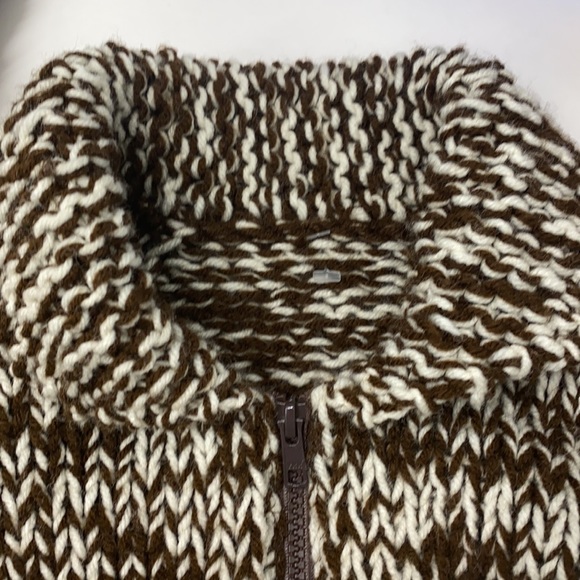 CHUNKY Cowichan Style Zip Up Sweater/Jacket Size Medium - Picture 7 of 12